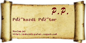 Pákozdi Péter névjegykártya